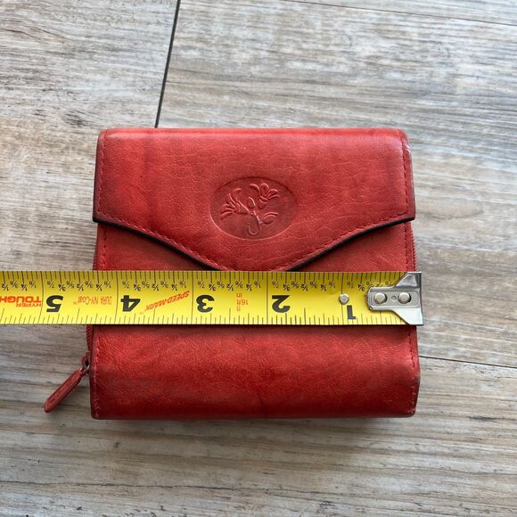 Buxton Wallet Fold Red Leather Genuine Vintage 90s Y2K - Picture 8 of 8